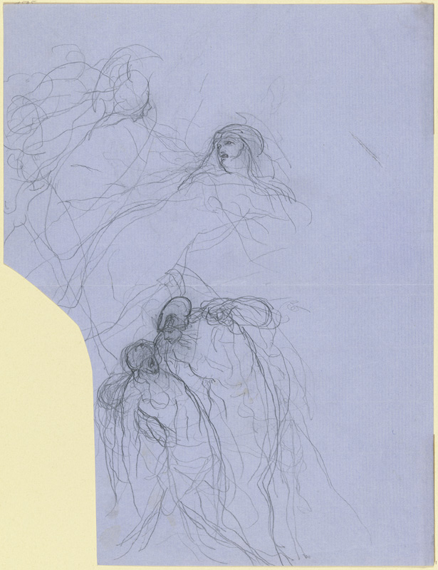 Sterbende Amazone, darunter ein Krieger, eine zusammensinkende Amazone stützend von Victor Müller