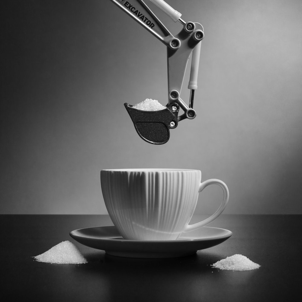 A cup of coffee  for the excavator operator von Victoria Glinka