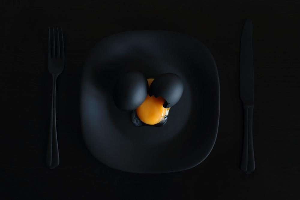 Malevichs breakfast. Or the black square. von Victoria Glinka
