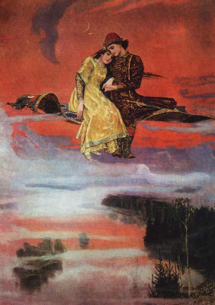 Fliegender Teppich von Viktor Michailowitsch Wasnezow