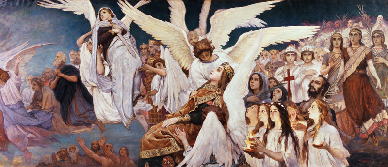 Vor dem Paradies (Rechter Teil) von Viktor Michailowitsch Wasnezow