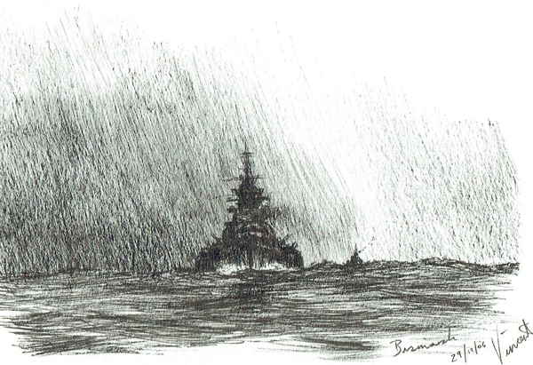 Bismarck heads out von Vincent Alexander Booth