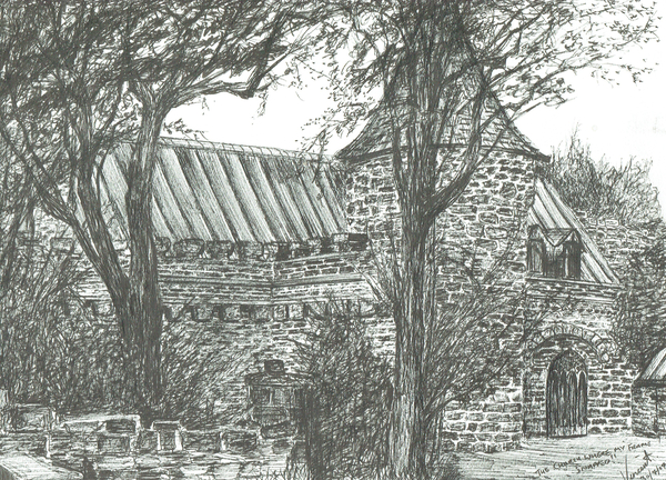 Church on road to Oban von Vincent Alexander Booth