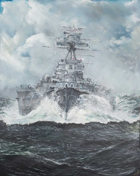 HMS Hood heads for Bismarck 23rd May 1941 von Vincent Alexander Booth