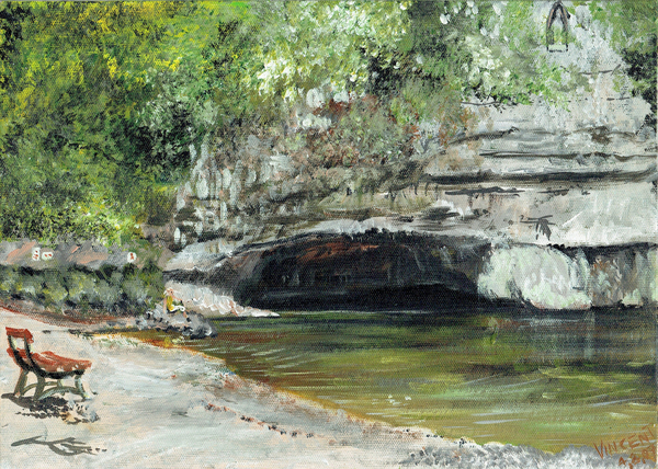 Resurgence of the river Douix-rue de la Douix von Vincent Alexander Booth