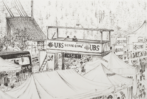 Sierre to Zinal Mountain Race, The Finish von Vincent Alexander Booth