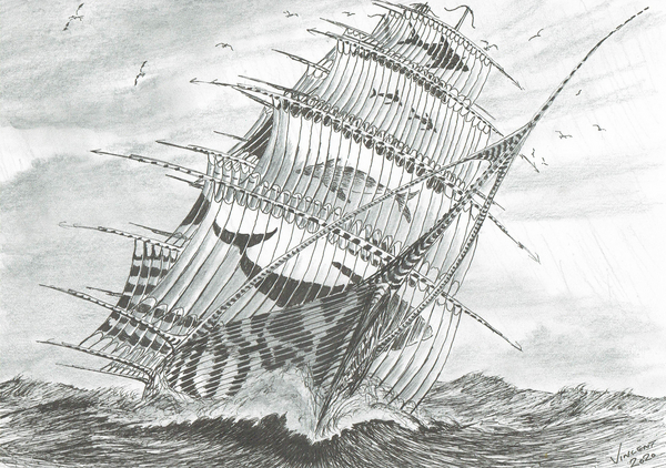 Storm Creators Garabogazkol Lake Sea von Vincent Alexander Booth