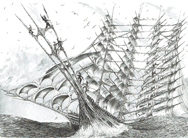 Storm Creators Rescue Yellow Sea von Vincent Alexander Booth