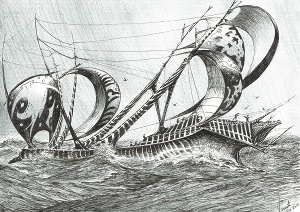 Storm creators Tyrrhenian Sea von Vincent Alexander Booth