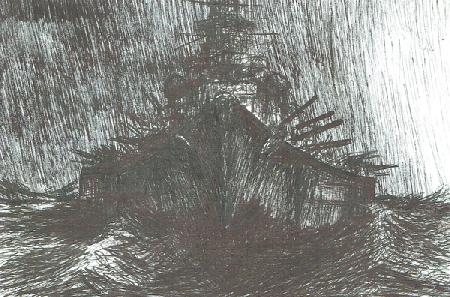 Tirpitz in heavy weather 1942