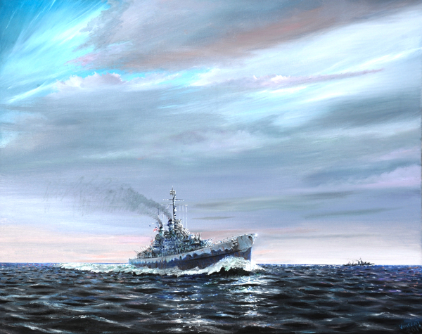 USS Atlanta patrols Guardalcanal 1942 von Vincent Alexander Booth