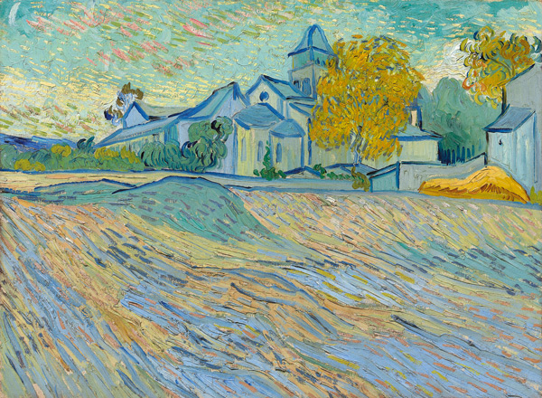 Ansicht des Spitals und der Kapelle von Saint Rémy von Vincent van Gogh