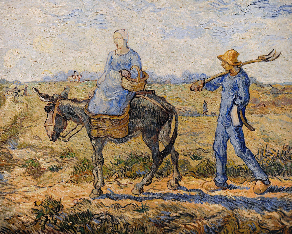 Morgen. Auf dem Weg zur Arbeit von Vincent van Gogh