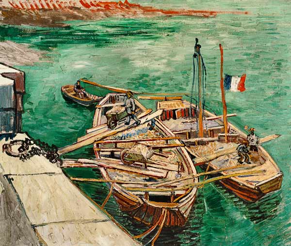 Landing Stage with Boats von Vincent van Gogh