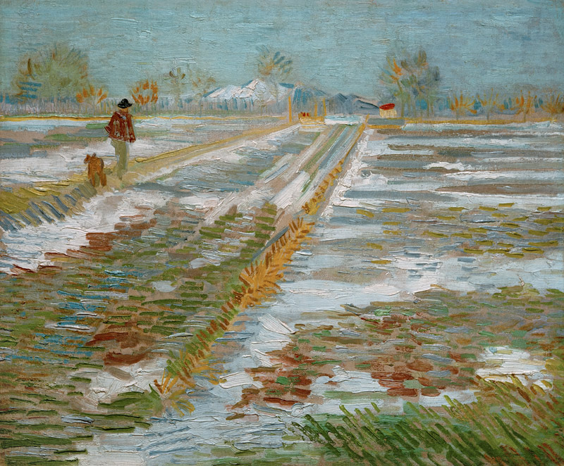 Landschaft mit Schnee von Vincent van Gogh