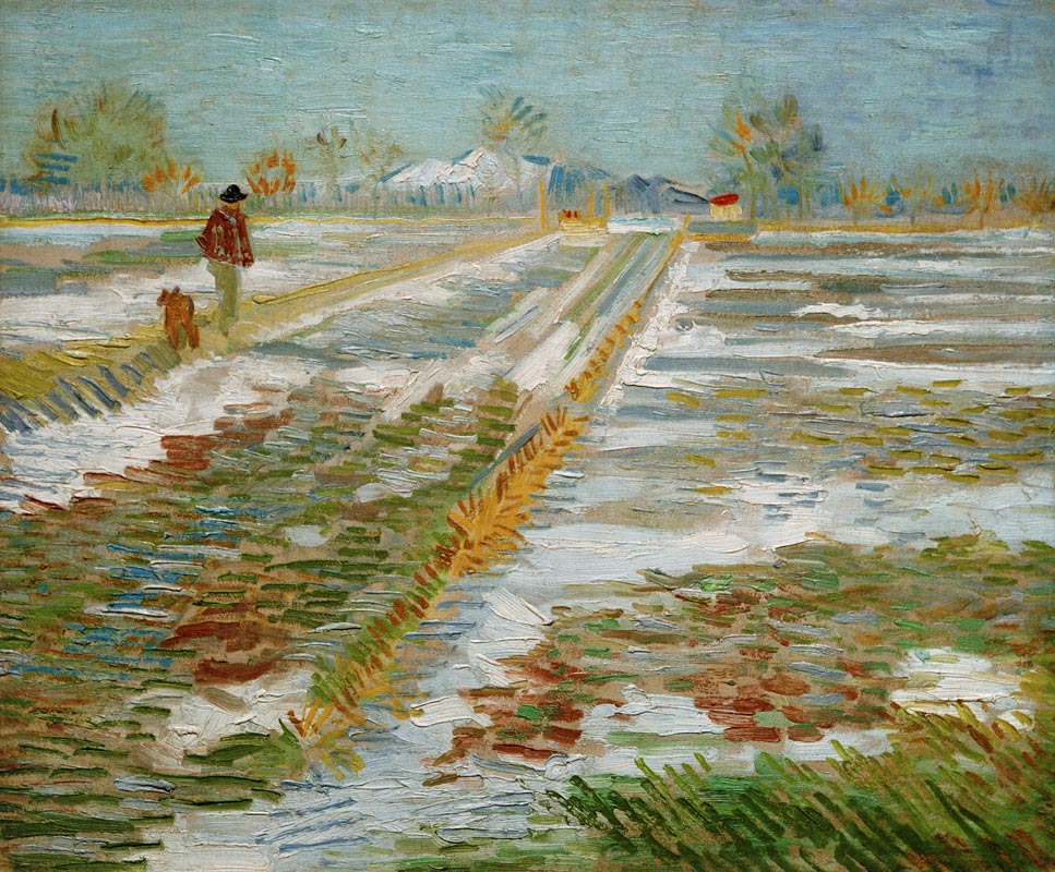 Landschaft mit Schnee von Vincent van Gogh