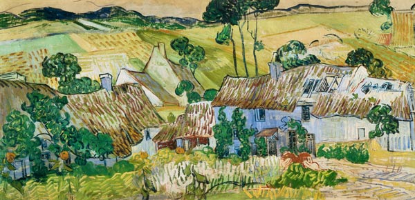 Farms near Auvers / Paint. von Vincent van Gogh