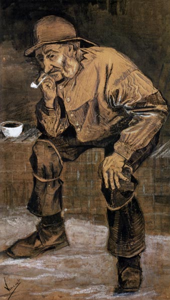 Old man with a pipe von Vincent van Gogh