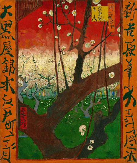Blühender Pflaumenbaum (nach Hiroshige)