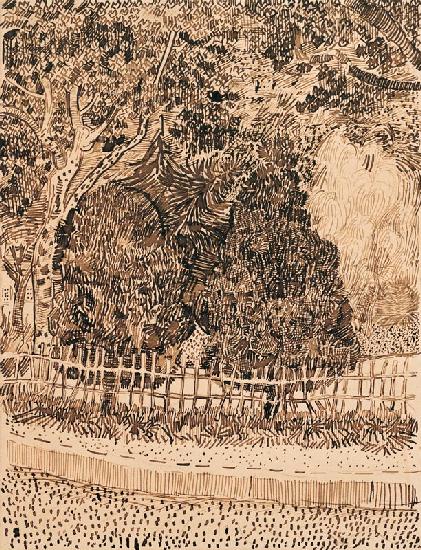 V.van Gogh, Park with Fence /Draw./1888 1888