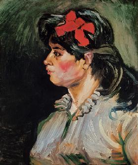 Portrait of a Woman with a Red Ribbon