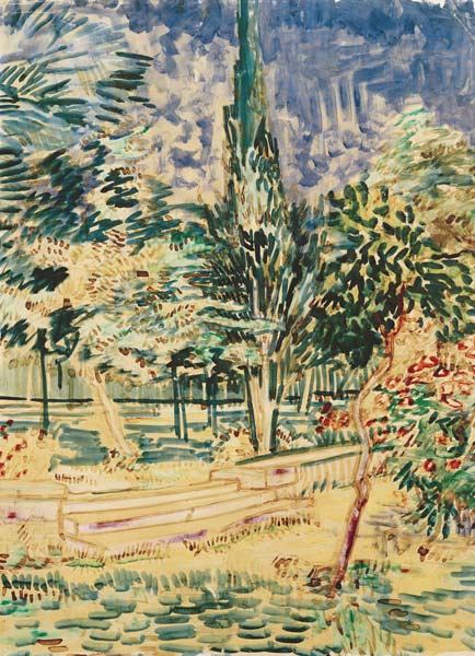 Stairs in Garden of Asylum von Vincent van Gogh