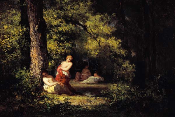Four Nymphs in a Wood von Virgilio N. Diaz de la Pena
