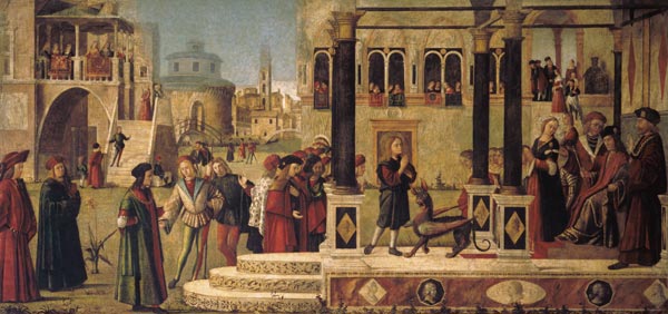 V.Carpaccio, Hl.Trifonius und Daemon von Vittore Carpaccio