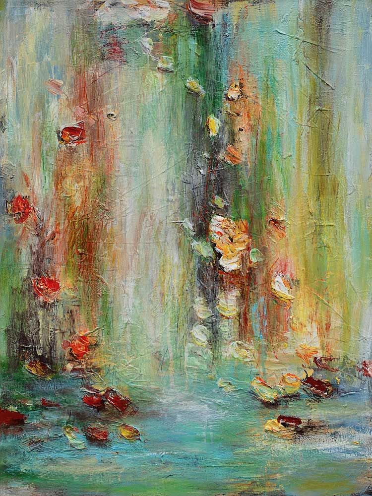 Fallende Blüten VIII von Dagmar Vogt