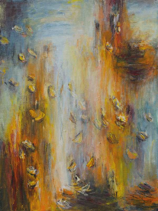 Fallende Blüten V von Dagmar Vogt