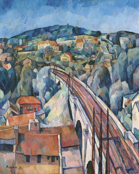 The Railway Bridge at Meulen von Walter Rosam