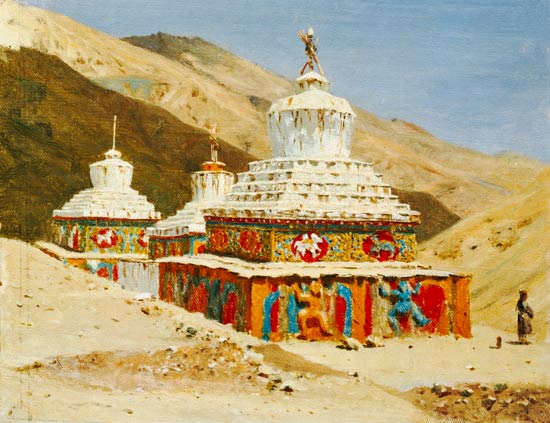 Totentempel in Ladakh von Wassili Werestschagin