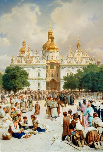 Die große Kievo-Pecherskaja-Kirche in Kiew von Wassili Werestschagin