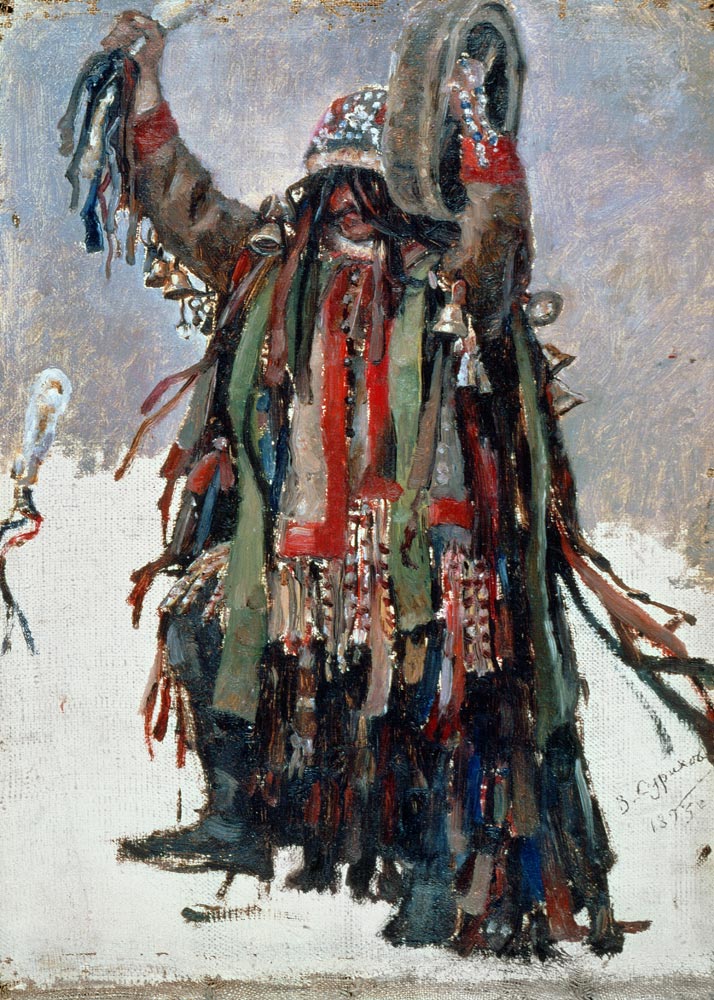 A Shaman, sketch for 'Yermak Conquers Siberia' von Wassilij Iwanowitsch Surikow