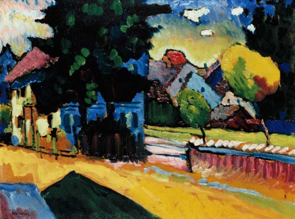 Murnau - Landschaft mit grünem Haus von Wassily Kandinsky