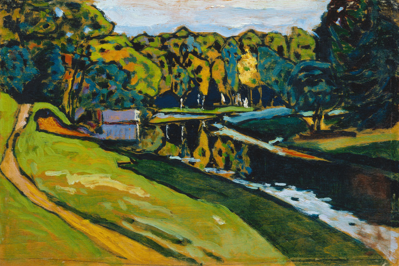 Achtyrka - Schleuse im Herbst. von Wassily Kandinsky