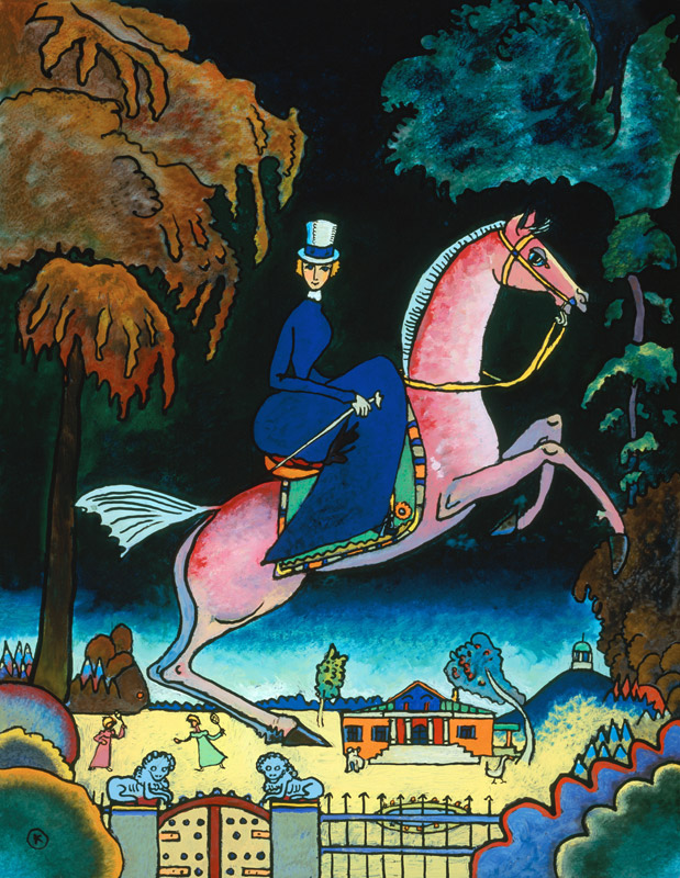 Amazone mit Löwen von Wassily Kandinsky