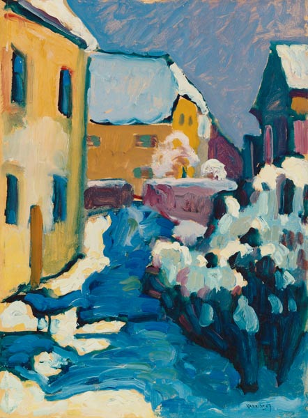 Friedhof und Pfarrhaus in Kochel von Wassily Kandinsky
