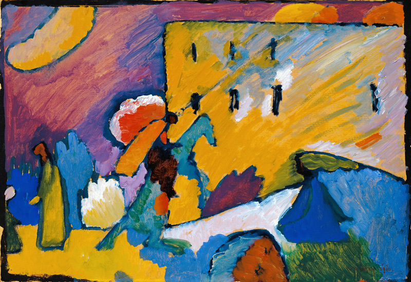 Reiter über der Brücke (Improvisation III.) von Wassily Kandinsky
