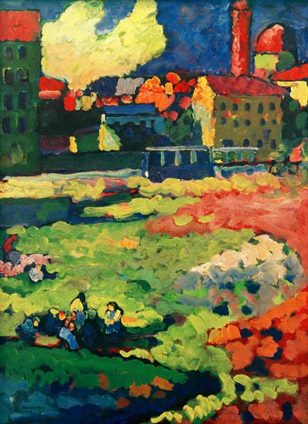 Vor der Stadt von Wassily Kandinsky