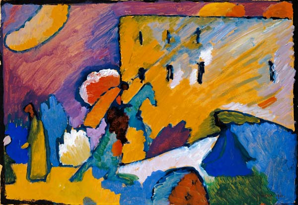 Reiter über der Brücke (Improvisation III.) von Wassily Kandinsky