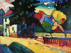 Murnau - Landschaft mit grünem Haus von Wassily Kandinsky