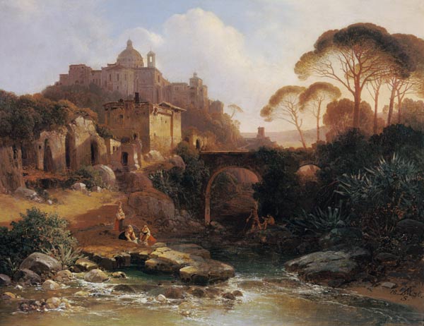 Ariccia. von Wilhelm Ferd.August Schirmer