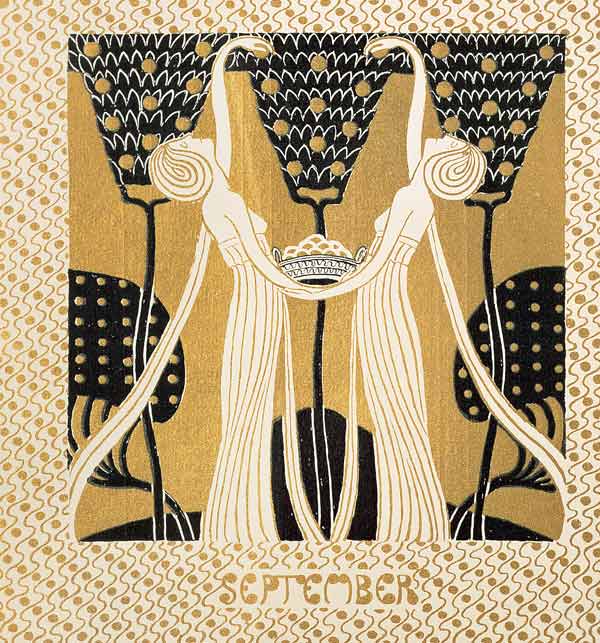 September (woodcut) von Wilhelm List