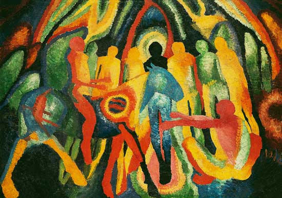 Einzug in Jerusalem von Wilhelm Morgner