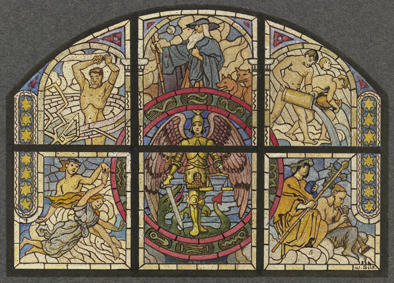 Der Heilige Michael mit dem Drachen sowie weitere Szenen von Wilhelm Süs