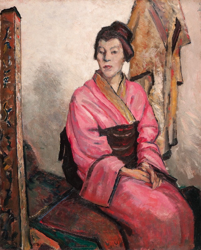 Dame im Kimono von Wilhelm Thoeny