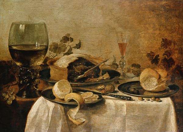 Still Life with Fruit Pie von Willem Claesz Heda