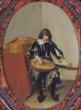 The Young Musician (oil on panel)