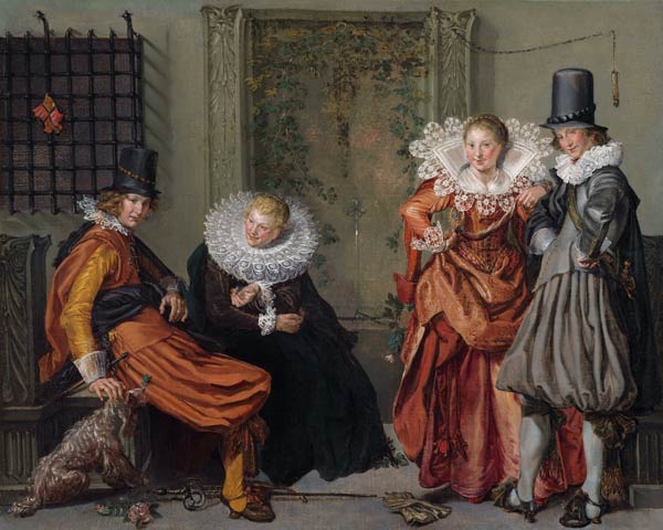 Elegante Paare sich den Hof machend von Willem Pietersz Buytewech